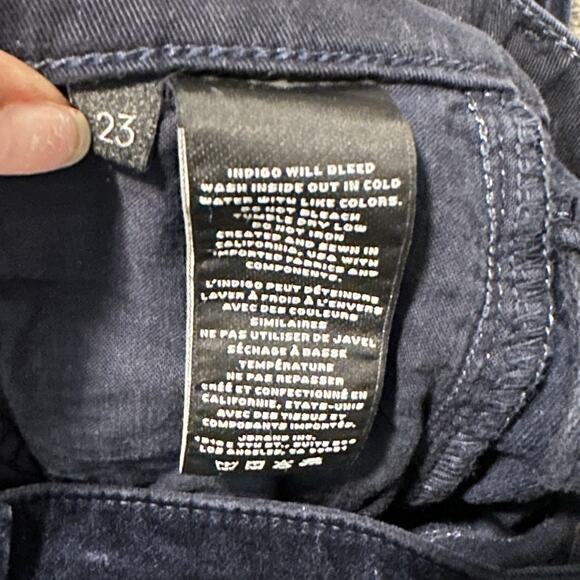 J Brand Women 23 Pants Leenah Super Skinny Velvet Stretch Dark Iris Blue - Picture 6 of 10